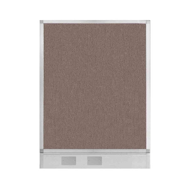 Versare Hush Panel Configurable Cubicle Partition 3' x 4' Latte Fabric w/ Cable Channel 1855313 - main